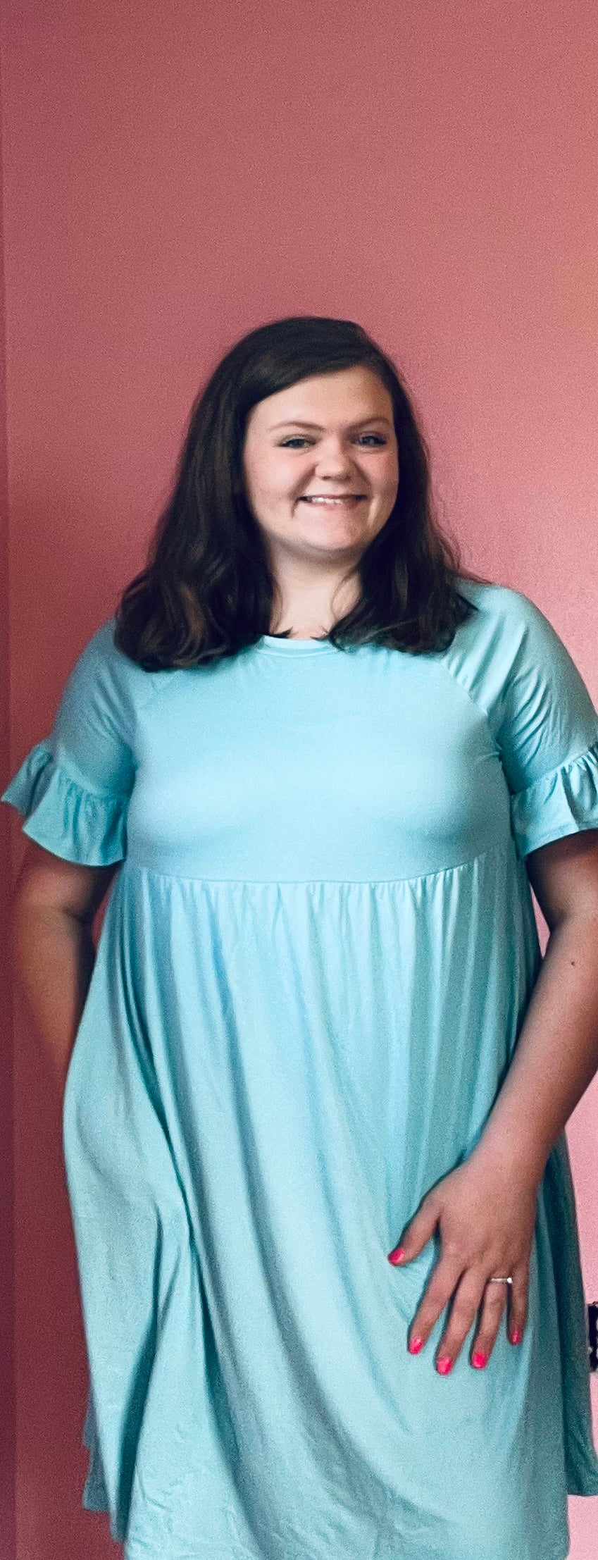 Sky Blue Babydoll Dress