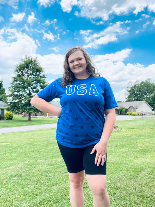 Royal Blue USA Tee