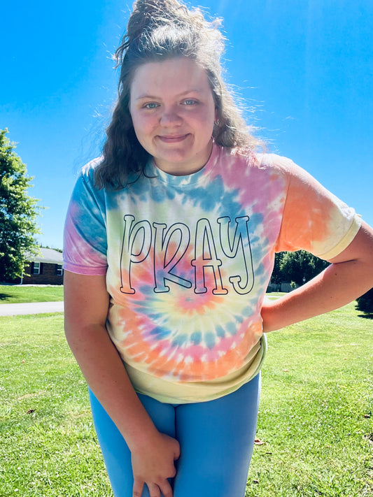 Tie Dye Pray Tee