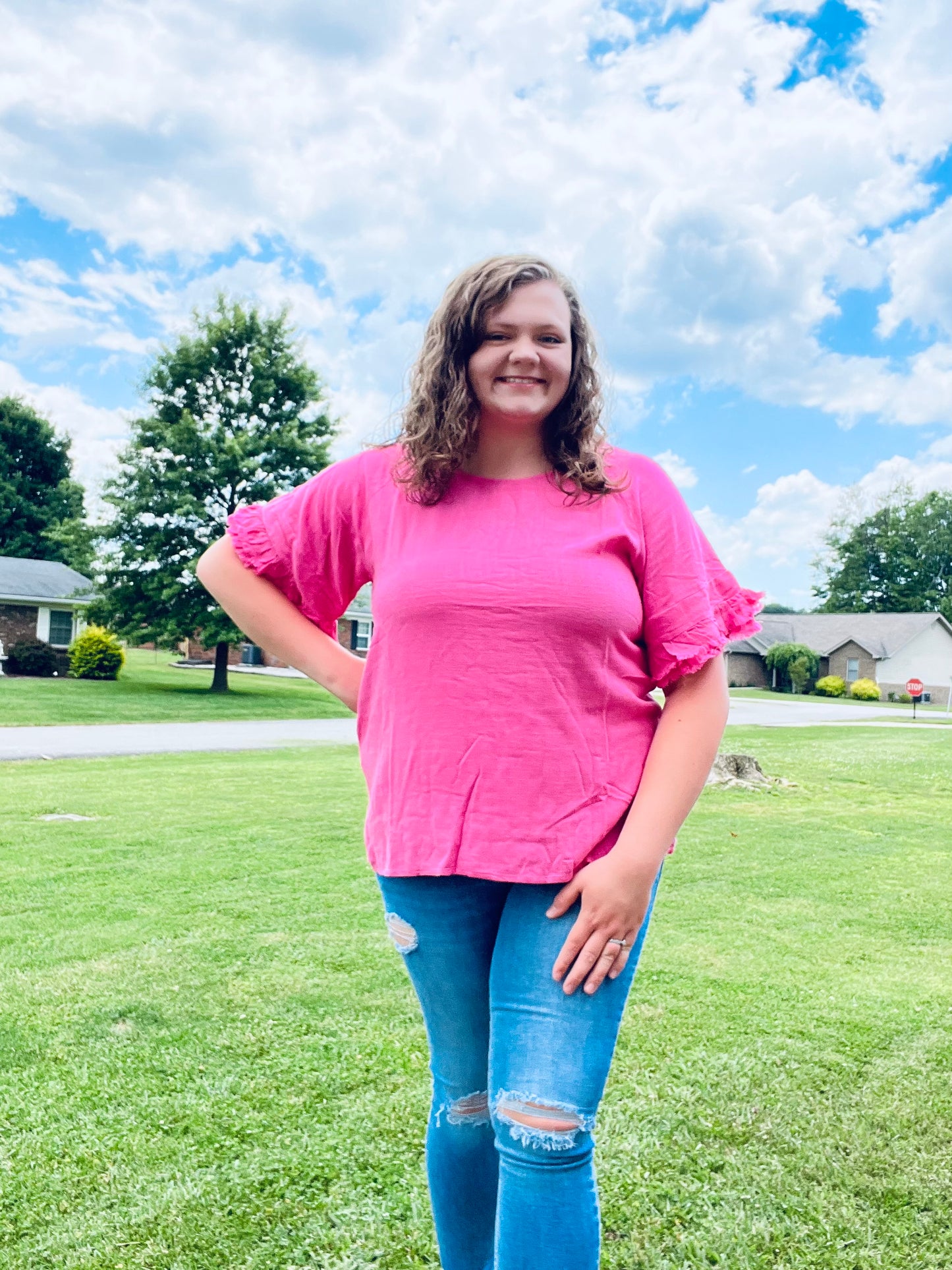 Pink Linen Tunic*FINAL SALE*